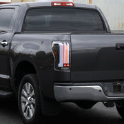 Spec-D 07-13 Toyota Tundra Facelift Full Led Tail Lights Matte Black Housing Clear Lens White Light Bar Sequential Turn Signal Breathing Light Effect LT-TUN07JMLED-SQ-RS