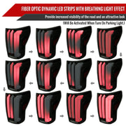 Spec-D 07-13 Toyota Tundra Facelift Full Led Tail Lights Matte Black Housing Smoked Lens White Light Bar Sequential Turn Signal Breathing Light Effect LT-TUN07SMLED-SQ-RS