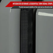 Spec-D 07-13 Toyota Tundra Facelift Full Led Tail Lights Matte Black Housing Smoked Lens White Light Bar Sequential Turn Signal Breathing Light Effect LT-TUN07SMLED-SQ-RS