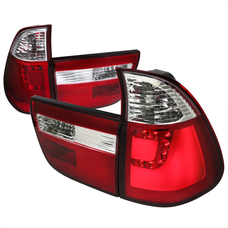 Spec-D 00-06 Bmw X5 Led Tail Lights Red LT-X500RLED-TM