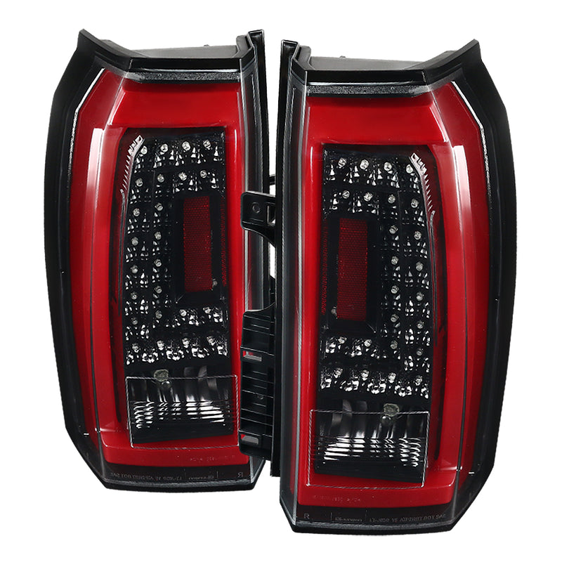 Spec-D 15-18 Gmc Yukon Led Tail Lights- Gsy Blk- Clear Lens LT-YUK15BKLED-TM