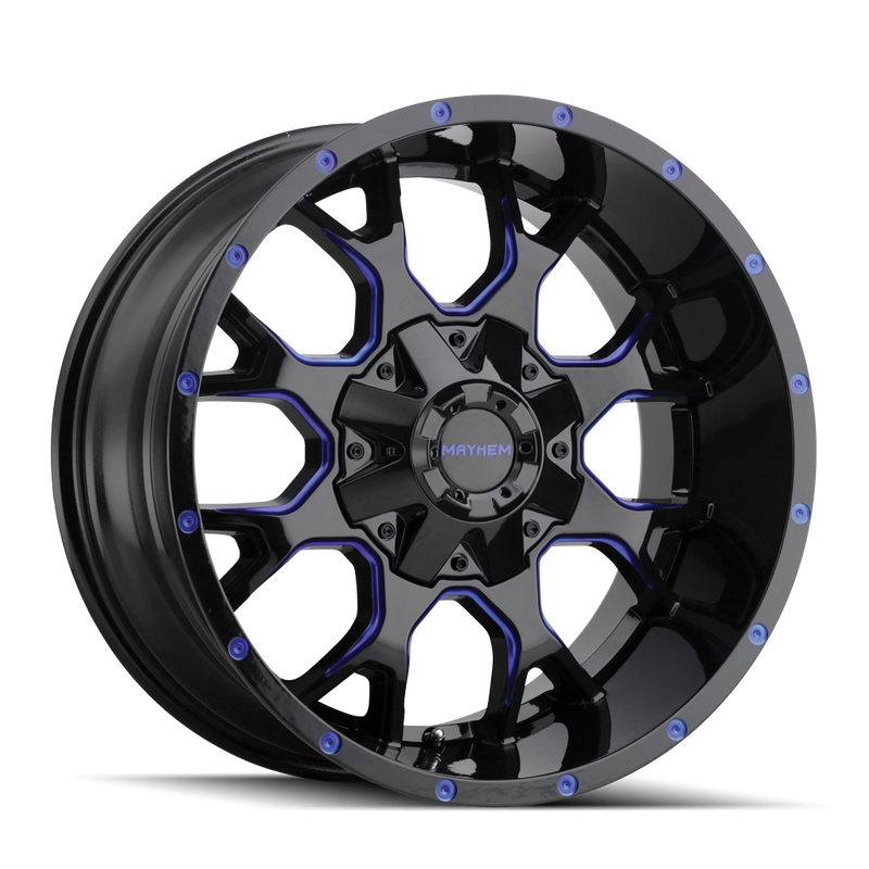 MAYHEM WARRIOR Gloss Black Milled Prism Blue