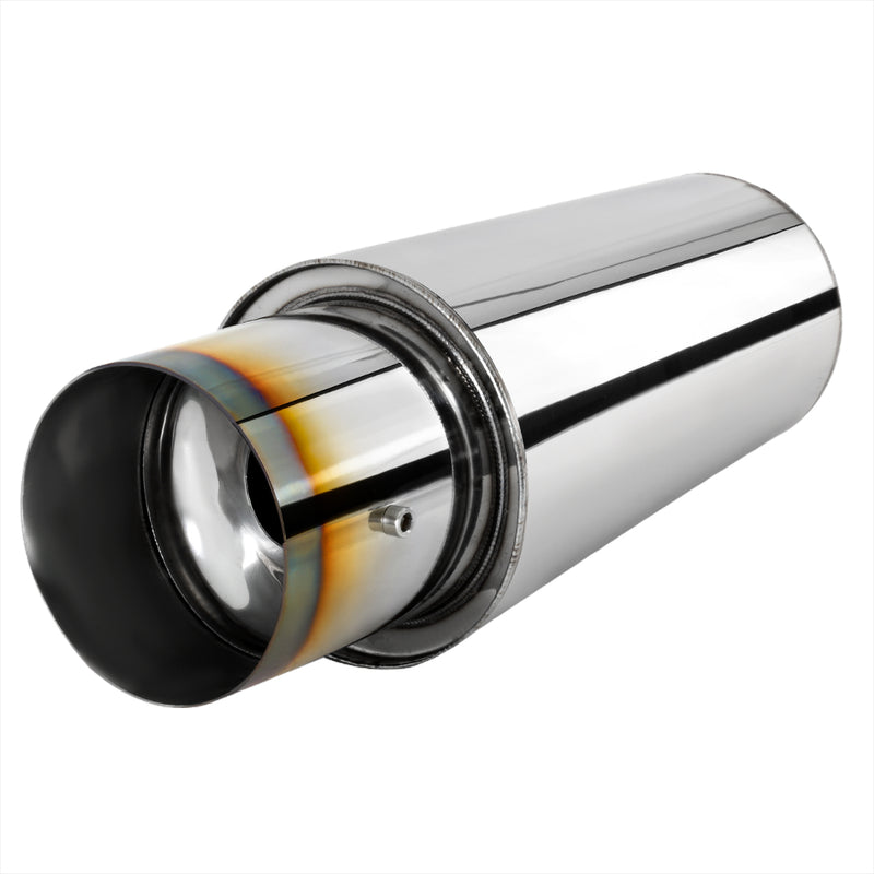 Spec-D 310 Style Spiral Muffler- Burnt Tip 3 Inch Inlet All MF-SS3103T