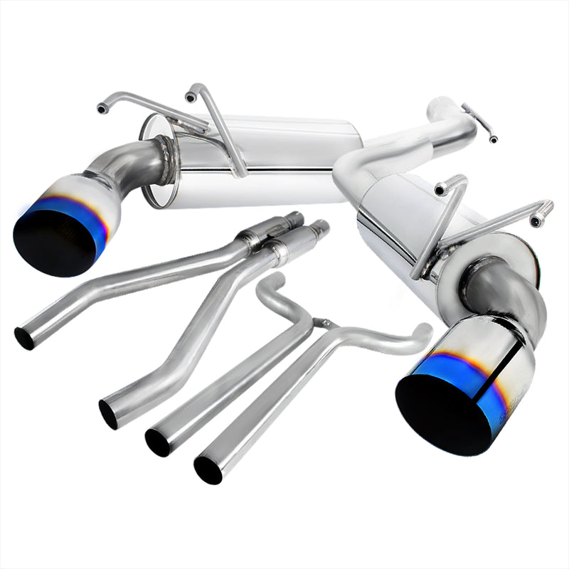 Spec-D 10-15 Chevrolet Camaro Catback Exhaust System With Burnt Tip MFCAT2-CMR10T-SD