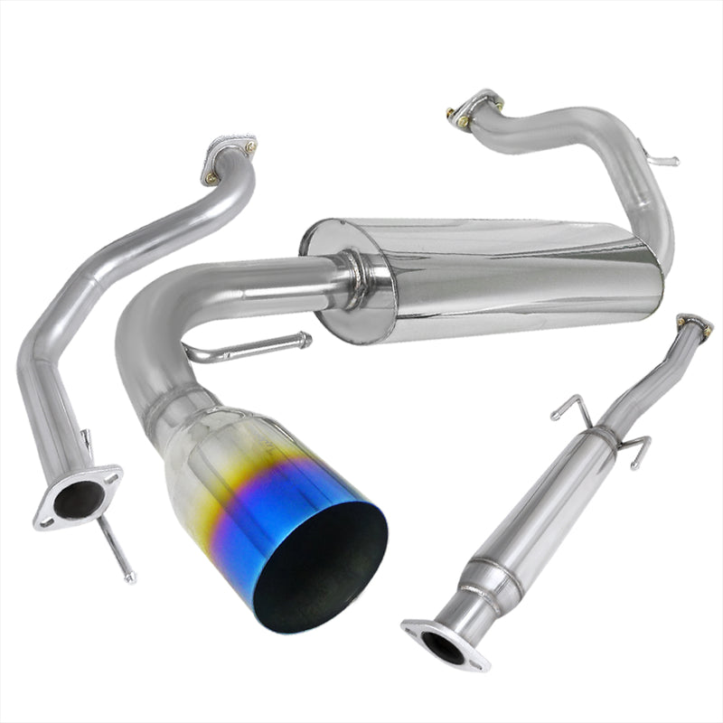 Spec-D 88-91 Honda  Crx  2.5 Inch Inlet N1 Style Catback Exhaust With Burnt Tip MFCAT2-CRX88T-SD