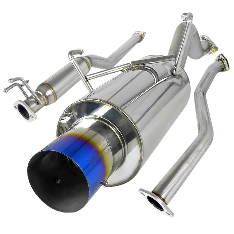 Spec-D 01-05 Honda Civic 2.5 Inch Inlet N1 Style Catback Exhaust With Burnt Tip 2 Or 4 Door MFCAT2-CV01T-SD