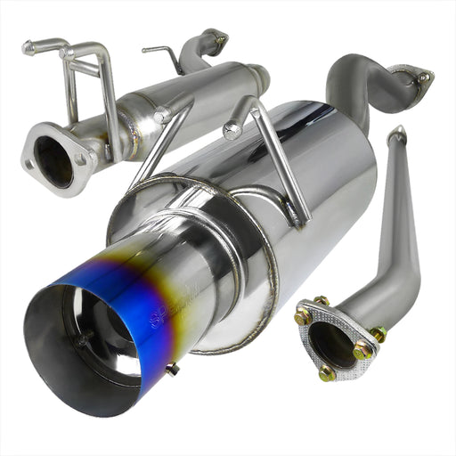 Spec-D 06-09 Honda Civic 2.5 Inch Inlet N1 Style Catback Exhaust With Burnt Tip MFCAT2-CV064T-SD