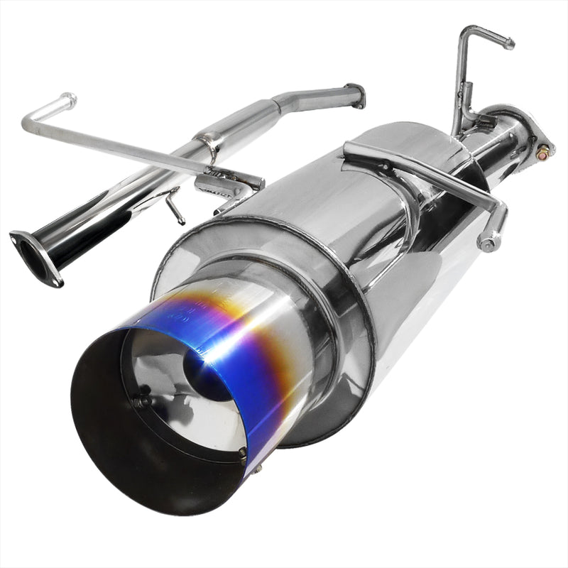 Spec-D 95-99 Nissan 240Sx  3 Inch Inlet N1 Style Catback Exhaust With Burnt Tip MFCAT3-240SX95T-SD