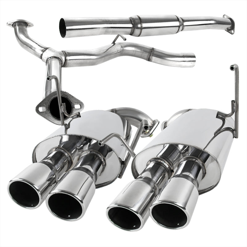 Spec-D 08-14 Subaru Wrx Catback Exhaust Quad Tip MFCAT3-WRX084Q
