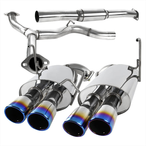 Spec-D 08-14 Subaru Wrx Catback Exhaust Quad Burnt Tip MFCAT3-WRX084QT-SD