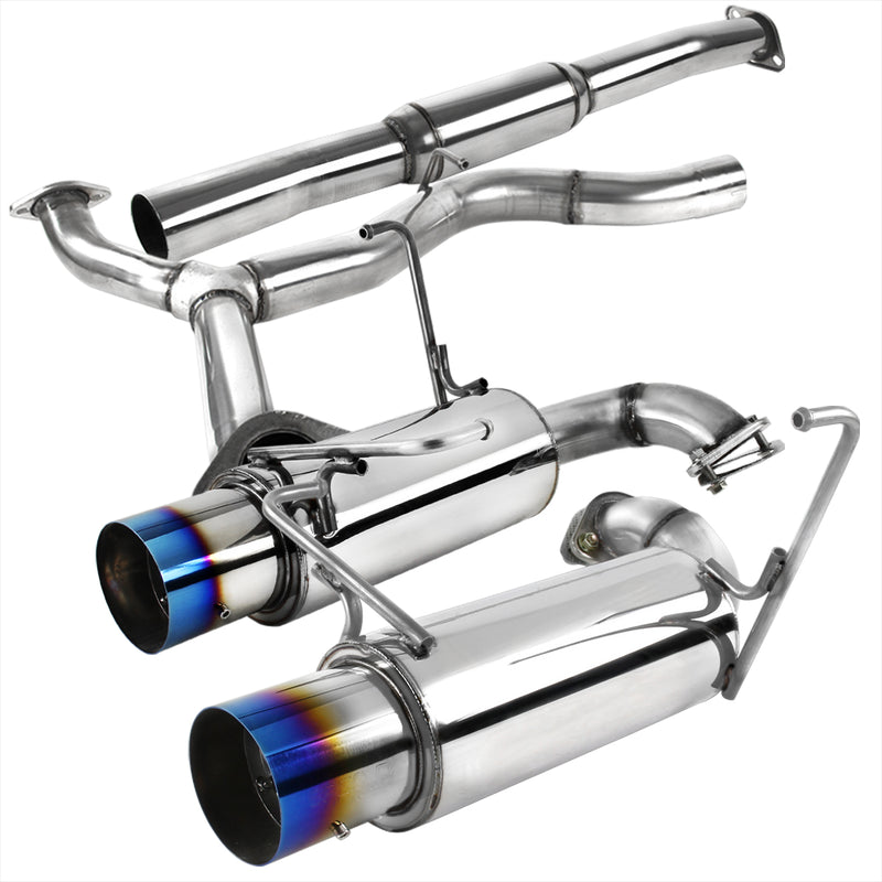 Spec-D 08-14 Subaru Wrx Catback Exhaust Dual Burnt Tip MFCAT3-WRX084T-SD