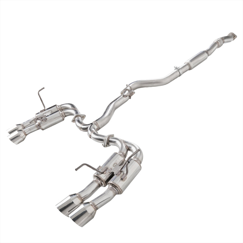 Spec-D 15-22 Subaru Wrx Sti Catback Exhaust 4 Inch Quad Tips And 3 Inch Inlet MFCAT3-WRX15Q