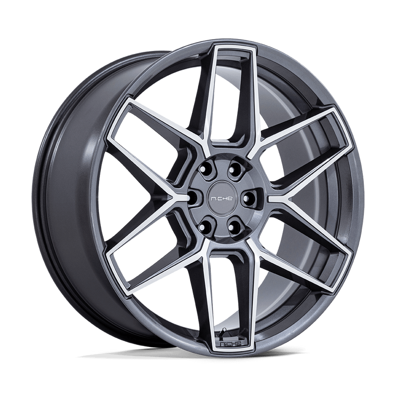 Niche NC281 RISE 24X10 5X130 ET20 84.1 Anthracite W/ Machined Face