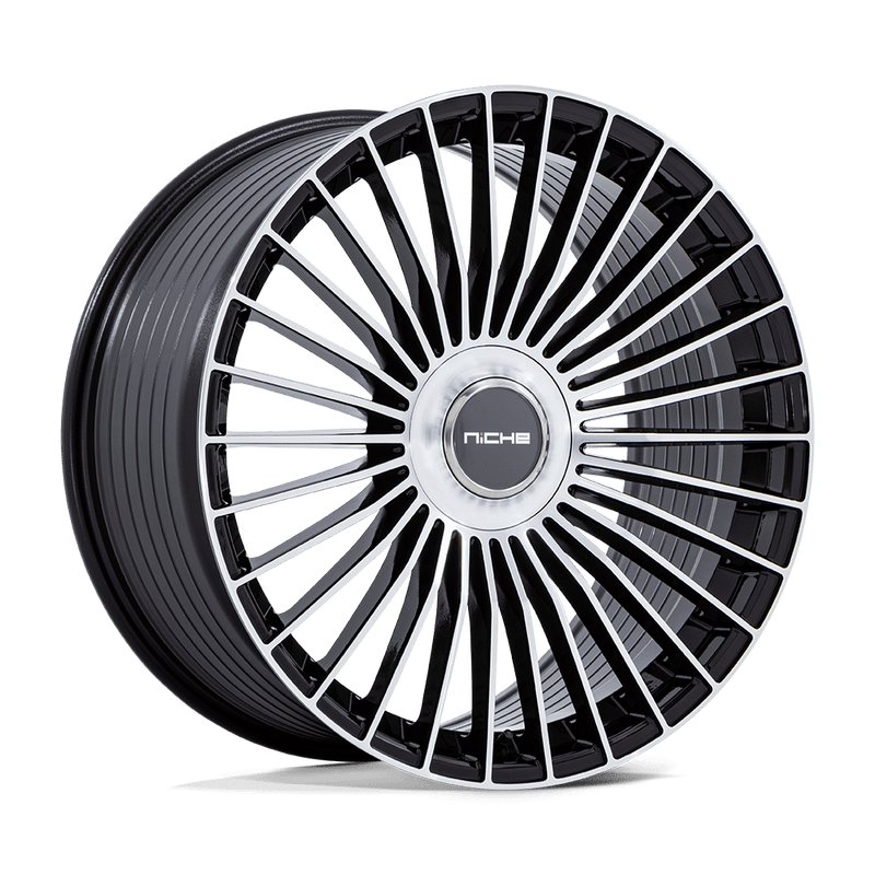 Niche NC282 SERENE 24X10 5X112/5X120 ET35 74.1 Gloss Black W/ Machined Face