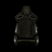 Orue S Series Sport Seats - Honeycomb Alcantara (White Stitching)