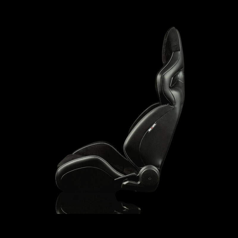 Orue S Series Sport Seats - Honeycomb Alcantara (White Stitching)