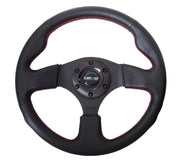 NRG Steering Wheel 320mm Sport Leather w/ red stitch
