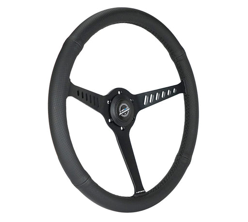 NRG Steering Wheel Classic Stealth 380mm, Black Leather w/ Black Stitch