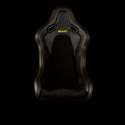 Falcon-S Composite Carbon Kevlar Bucket Seat - Black Alcantara (Yellow Stitching)