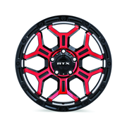 RTX Goliath Gloss Black Machined Red Spokes