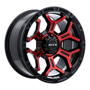 RTX Goliath Gloss Black Machined Red Spokes