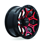 RTX Goliath Gloss Black Machined Red Spokes