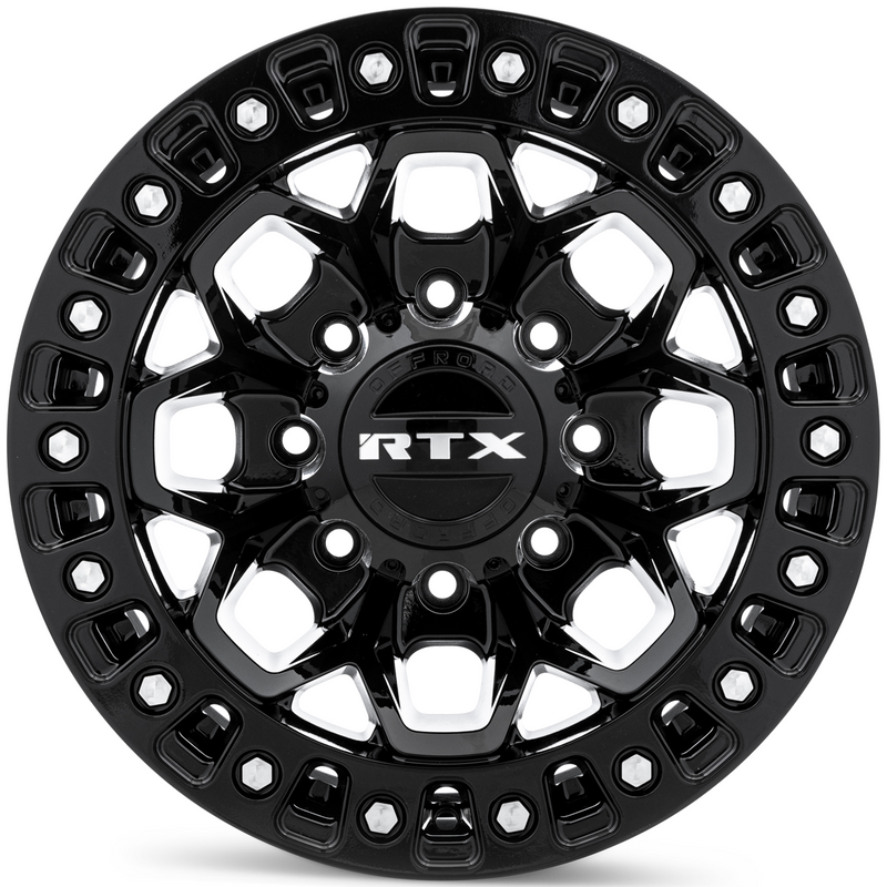 RTX Zion Gloss Black Milled Rivets