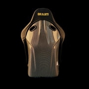 Falcon-S Composite Carbon Kevlar Bucket Seat - Black Alcantara (Yellow Stitching)