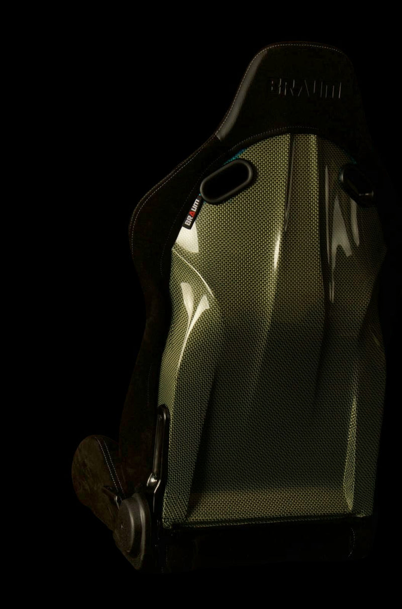 Falcon-S Composite Carbon Kevlar Shell Reclining Seats - Black Alcantara Inserts