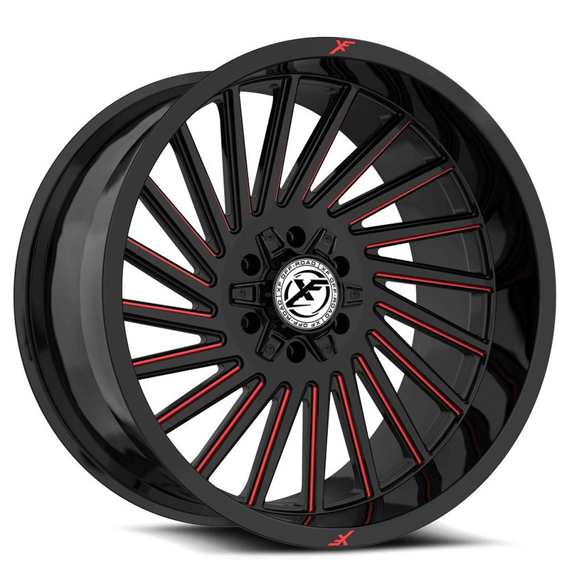 XF OFFROAD XF-239 Gloss Black Milled Red