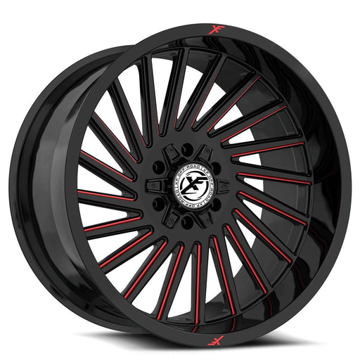 XF OFFROAD XF-239 Gloss Black Milled Red