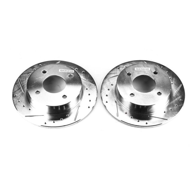 Power Stop 89-98 Nissan 240SX Arrière Évolution Disques Percés et Rainurés - Paire