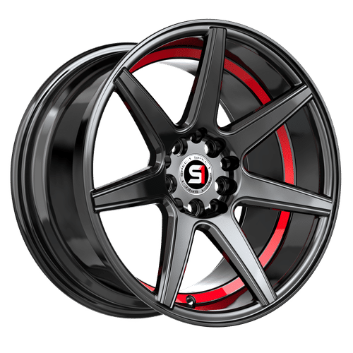 SPEC-1 RACING SP-73 Gloss Black / Red Under Cut