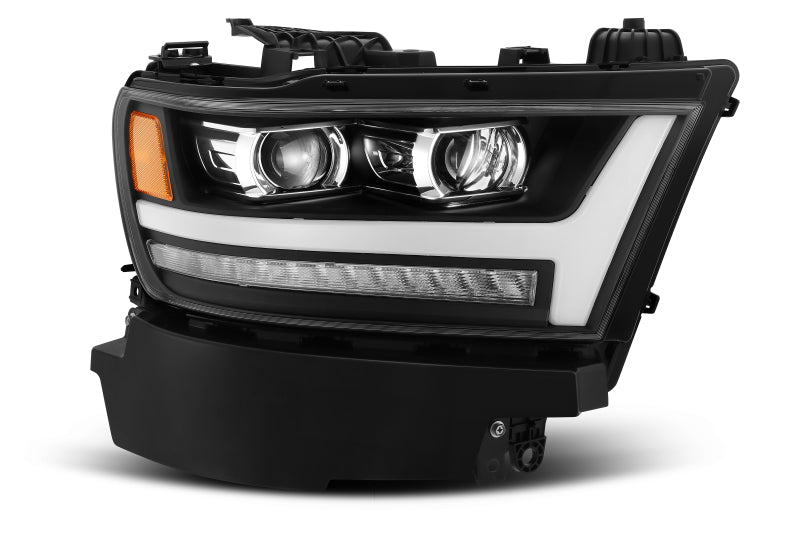 Phares de projecteur AlphaRex 19-20 Ram 1500HD PRO-Series, style Plank, noir avec éclairage actif/clignotant séquentiel/DRL Plank