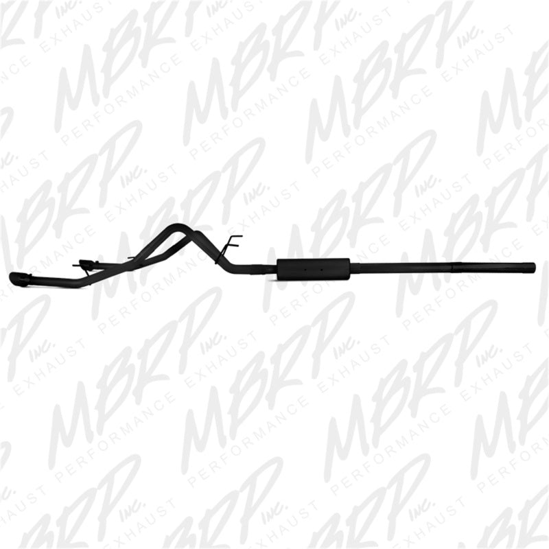 MBRP 09-14 Dodge Ram 1500 5.7L Cat-Back Dual Split arrière (à travers le pare-chocs d'origine) AL - Noir