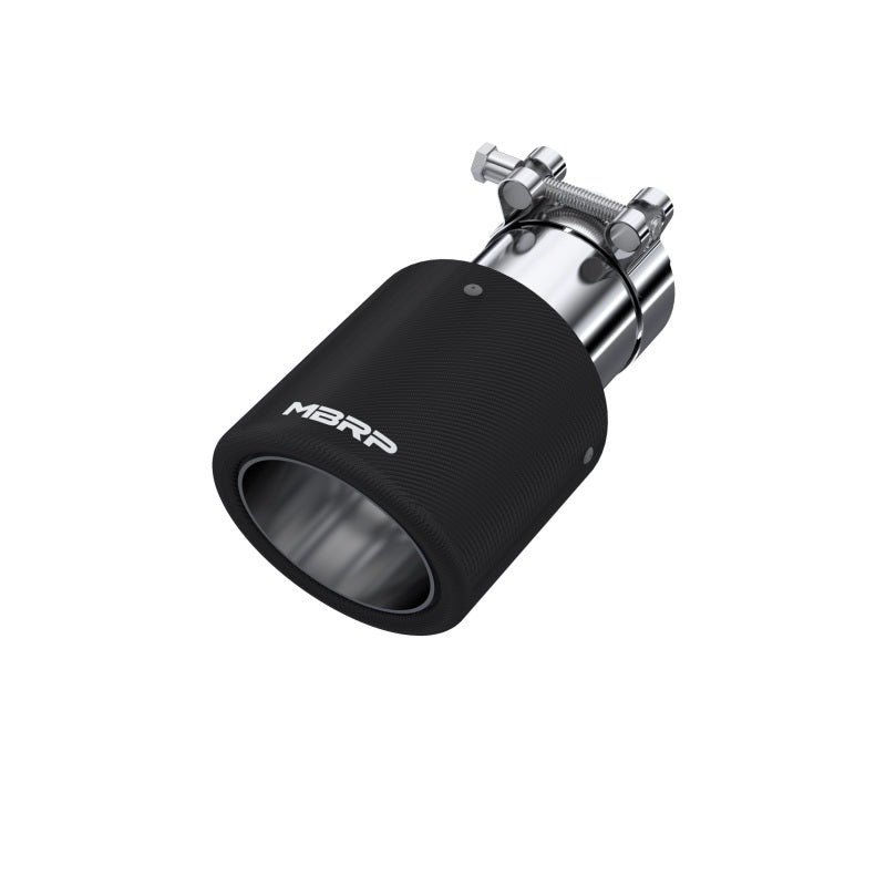 Embout universel en fibre de carbone MBRP 4 pouces OD / Entrée 2,5 pouces / 7,7 pouces L