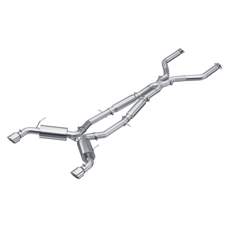 MBRP 16-22 Infiniti Q50 3.0L RWD/AWD 3 pouces Cat-Back Double Split Arrière Street Version T304