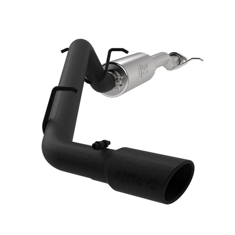 MBRP 17+ Chevrolet Colorado 2.5L/3.6L 3in Cat Back Single Side Exit w/4in Tip - Back Coated
