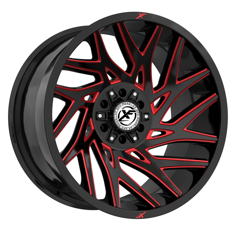 XF OFFROAD XF-229 Gloss Black & Red Milled