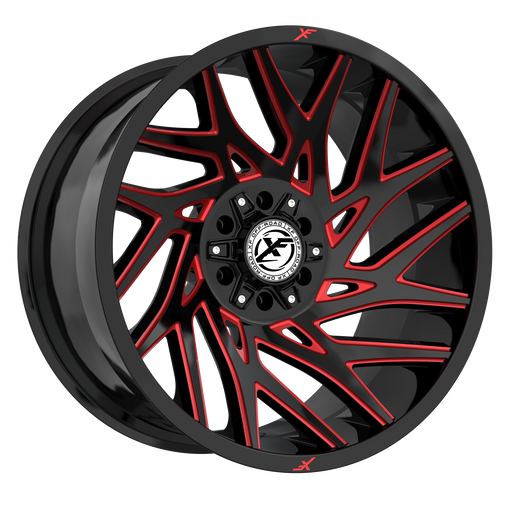 XF OFFROAD XF-229 Gloss Black & Red Milled