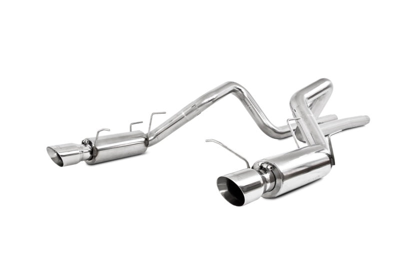 MBRP 11-14 Ford Mustang GT 5.0L Double Split Arrière Race Version T409 3in Cat Back Système d'échappement