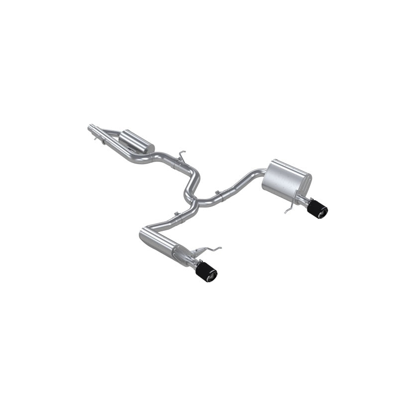 MBRP 17-19 VW Golf SportWagen/Alltrack 1.8T T304SS 3 po Cat-Back 2.5 po Double sortie arrière avec embouts en carbone