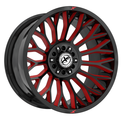 XF OFFROAD XF-237 Gloss Black Milled Red