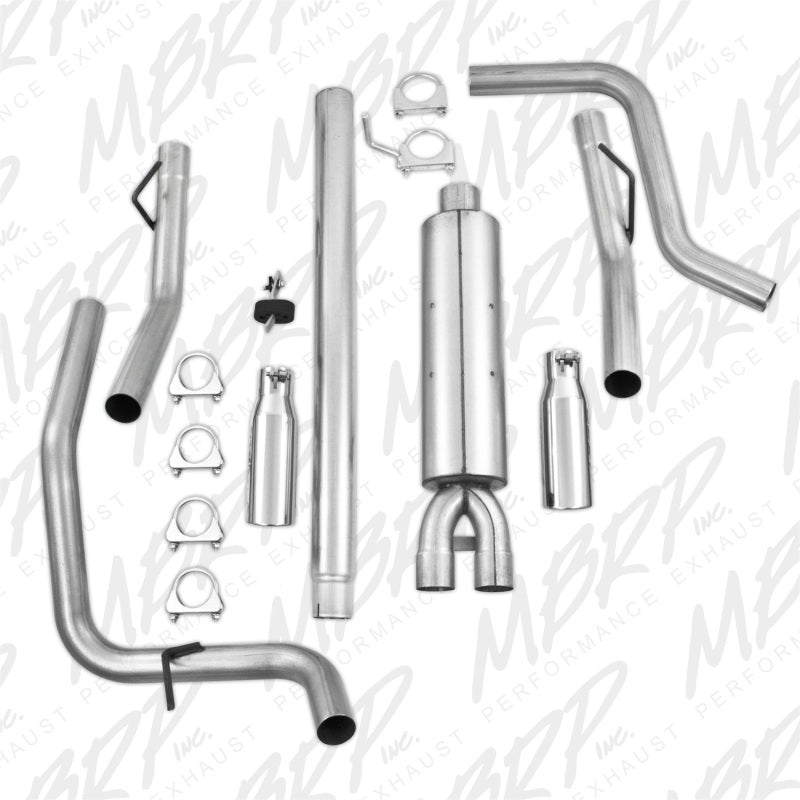 MBRP 2004-2008 Ford F150 4.6/5.4L EC/CC-SB Cat Back double côté fendu