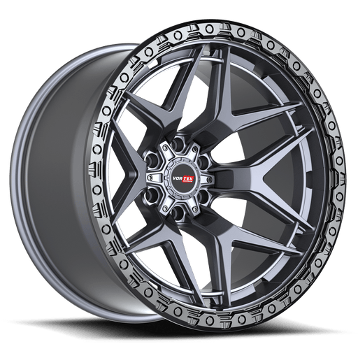 VORTEK VRT-603 Matte Titanium With Black Bead Ring