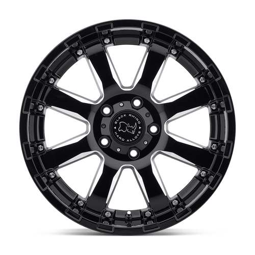 Black Rhino SIERRA Gloss Black W/ Milled Spokes