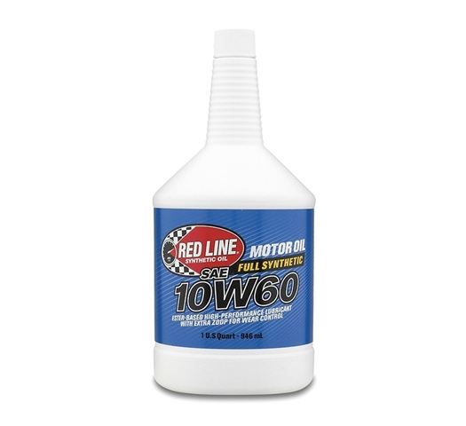 RED LINE HIGH-PERFORMANCE 10W60 MOTOR OIL, QUART