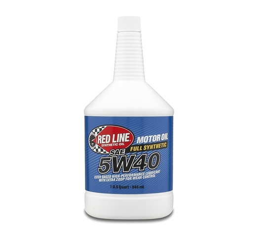 RED LINE HIGH-PERFORMANCE 5W40 MOTOR OIL, QUART