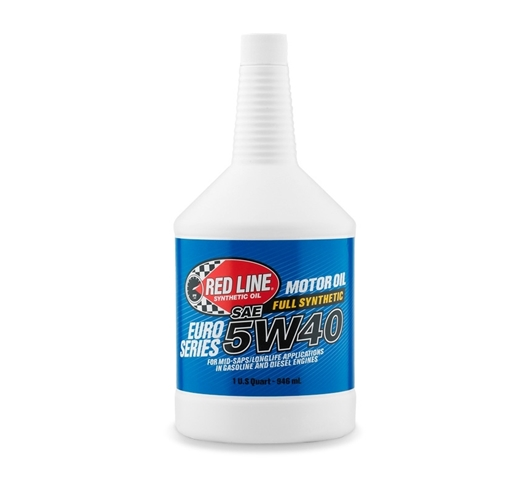 RED LINE HIGH-PERFORMANCE EURO-SERIES 5W40 MOTOR OIL, QUART