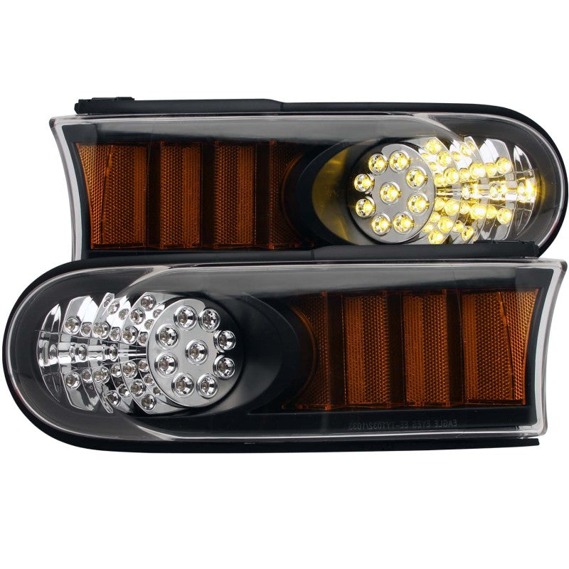 ANZO 2007-2013 Toyota Fj Cruiser Feux de stationnement LED Noir avec réflecteur Ambre